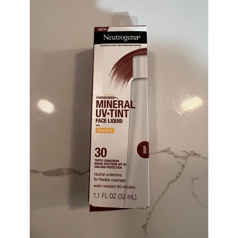 Neutrogena Purescreen Mineral UV-Tint Face Liquid SPF 30 Deep 1.1oz Sunscreen